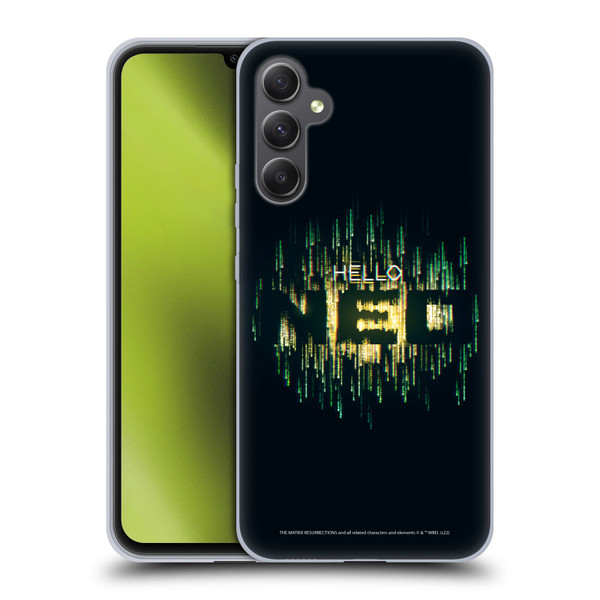 The Matrix Resurrections Key Art Hello Neo Soft Gel Case for Samsung Galaxy A34 5G