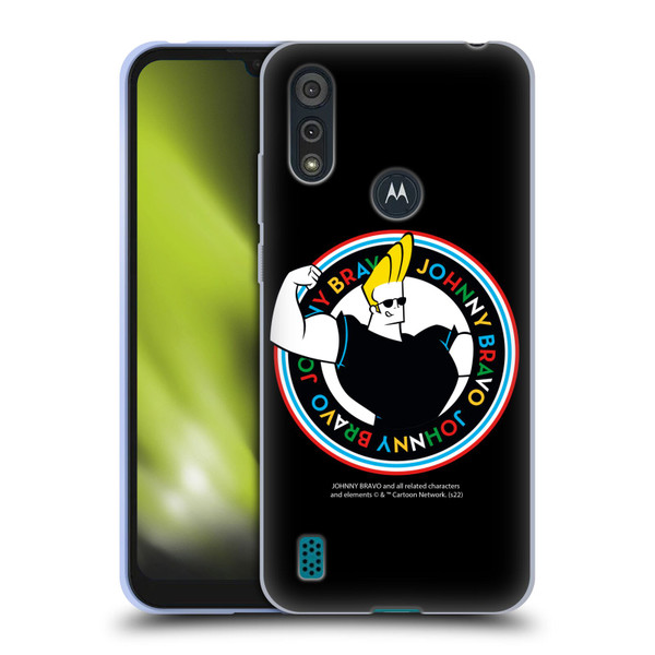 Johnny Bravo Graphics Logo Soft Gel Case for Motorola Moto E6s (2020)