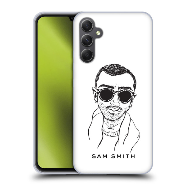 Sam Smith Art Illustration Soft Gel Case for Samsung Galaxy A34 5G