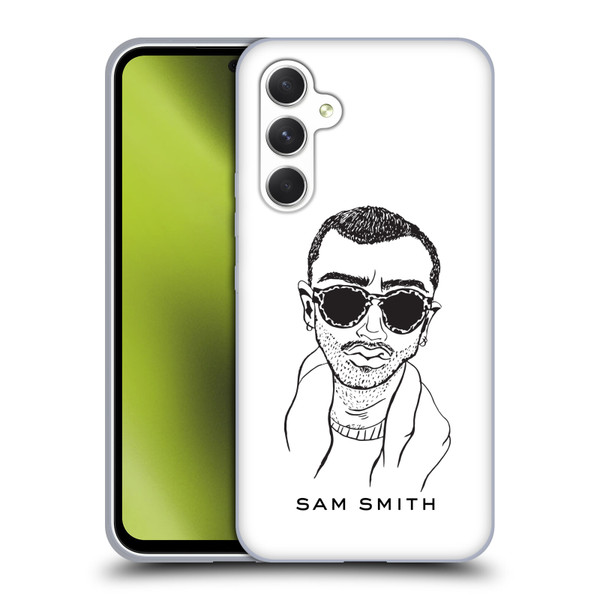 Sam Smith Art Illustration Soft Gel Case for Samsung Galaxy A54 5G