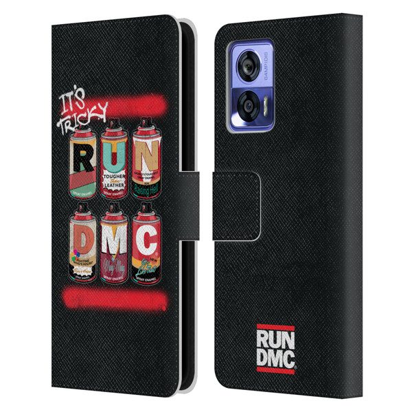 Run-D.M.C. Key Art Spray Cans Leather Book Wallet Case Cover For Motorola Edge 30 Neo 5G