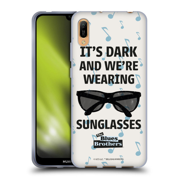 The Blues Brothers Graphics Sunglasses Soft Gel Case for Huawei Y6 Pro (2019)