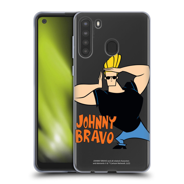 Johnny Bravo Graphics Character Soft Gel Case for Samsung Galaxy A21 (2020)