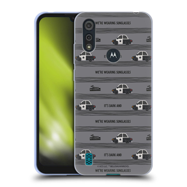 The Blues Brothers Graphics It's Dark Soft Gel Case for Motorola Moto E6s (2020)