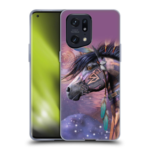 Laurie Prindle Fantasy Horse Native American Shaman Soft Gel Case for OPPO Find X5 Pro