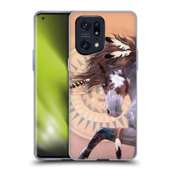 Laurie Prindle Fantasy Horse Native Spirit Soft Gel Case for OPPO Find X5 Pro