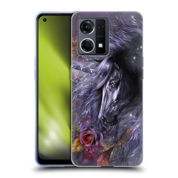 Laurie Prindle Fantasy Horse Blue Rose Unicorn Soft Gel Case for OPPO Reno8 4G