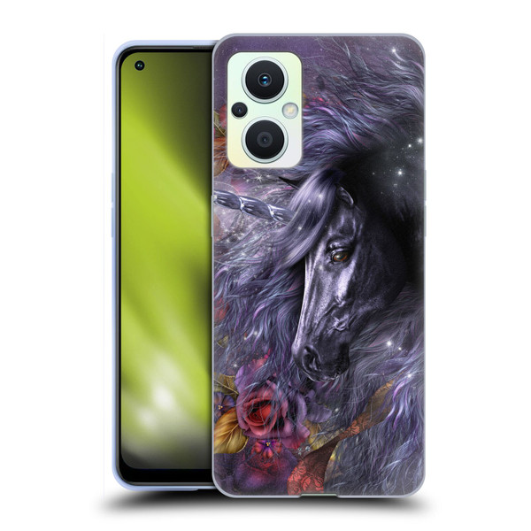 Laurie Prindle Fantasy Horse Blue Rose Unicorn Soft Gel Case for OPPO Reno8 Lite