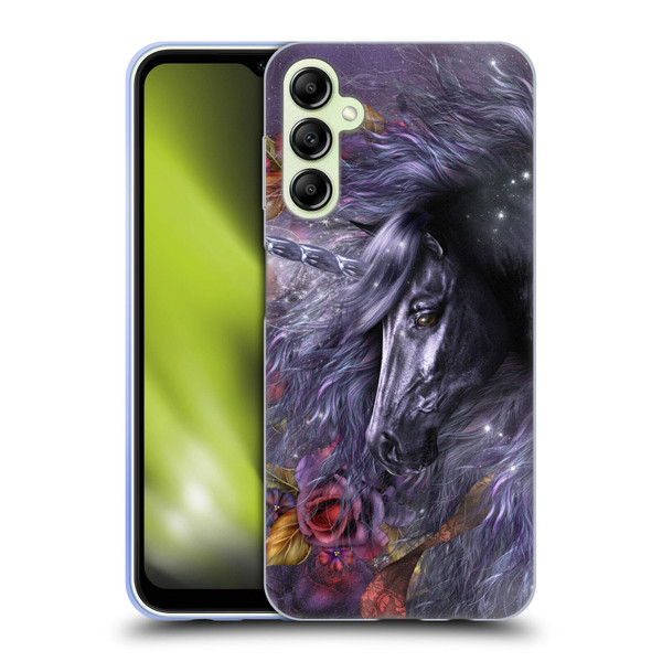Laurie Prindle Fantasy Horse Blue Rose Unicorn Soft Gel Case for Samsung Galaxy A14 5G