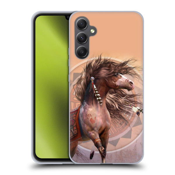 Laurie Prindle Fantasy Horse Spirit Warrior Soft Gel Case for Samsung Galaxy A34 5G