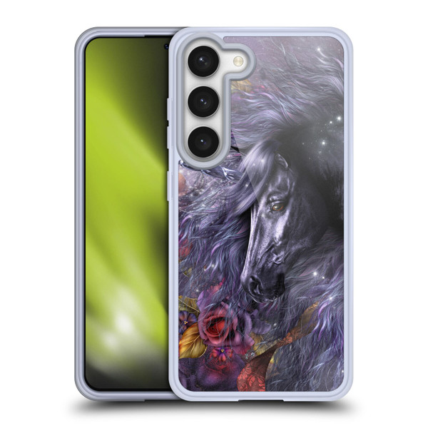 Laurie Prindle Fantasy Horse Blue Rose Unicorn Soft Gel Case for Samsung Galaxy S23 5G