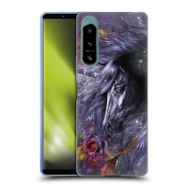 Laurie Prindle Fantasy Horse Blue Rose Unicorn Soft Gel Case for Sony Xperia 5 IV