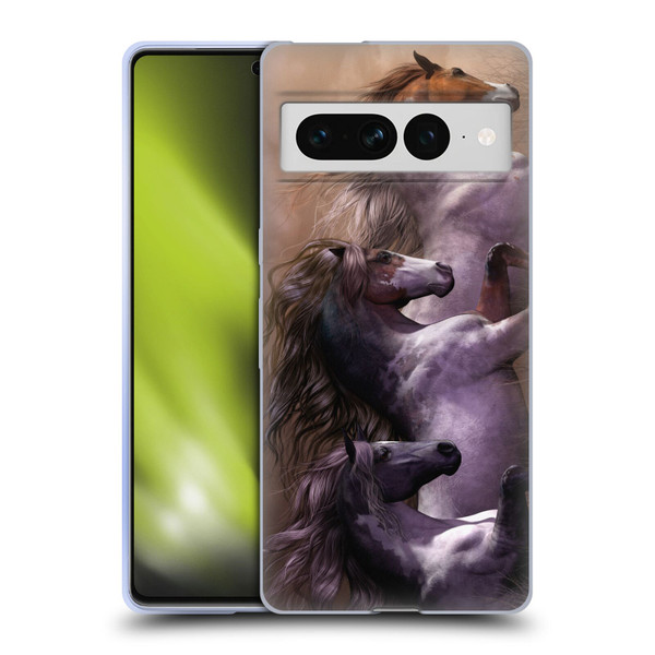 Laurie Prindle Western Stallion Run To Freedom Soft Gel Case for Google Pixel 7 Pro
