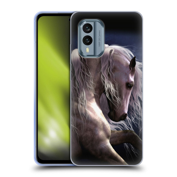 Laurie Prindle Western Stallion Night Silver Ghost II Soft Gel Case for Nokia X30