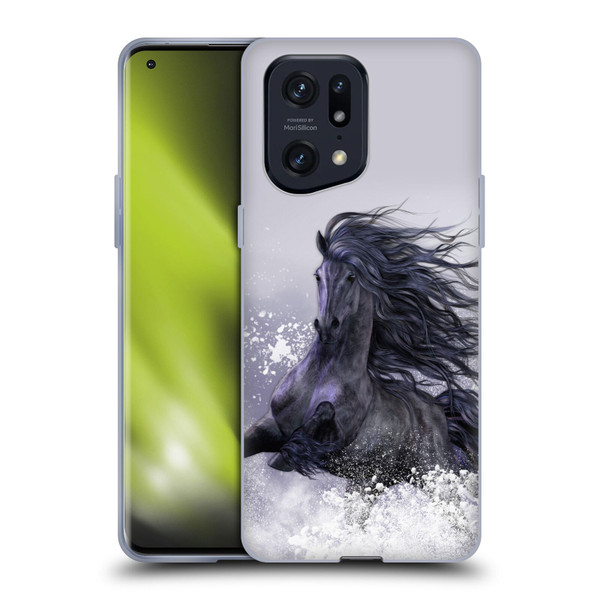 Laurie Prindle Western Stallion Winter Thunder Soft Gel Case for OPPO Find X5 Pro