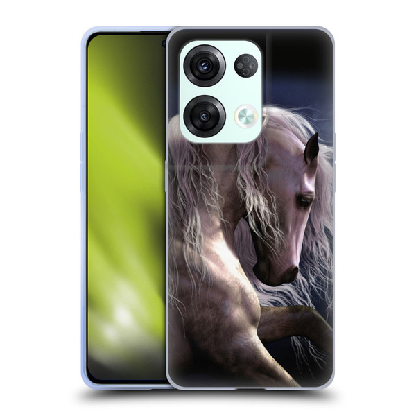 Laurie Prindle Western Stallion Night Silver Ghost II Soft Gel Case for OPPO Reno8 Pro