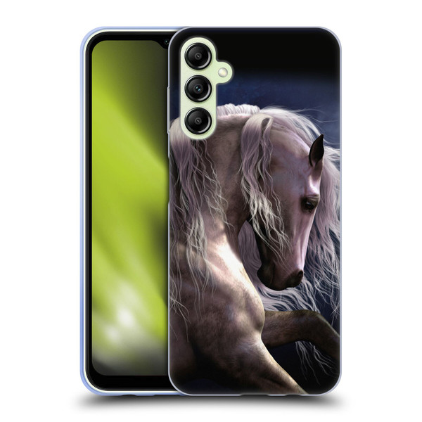 Laurie Prindle Western Stallion Night Silver Ghost II Soft Gel Case for Samsung Galaxy A14 5G