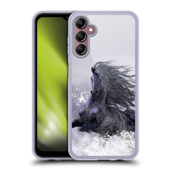 Laurie Prindle Western Stallion Winter Thunder Soft Gel Case for Samsung Galaxy A14 5G