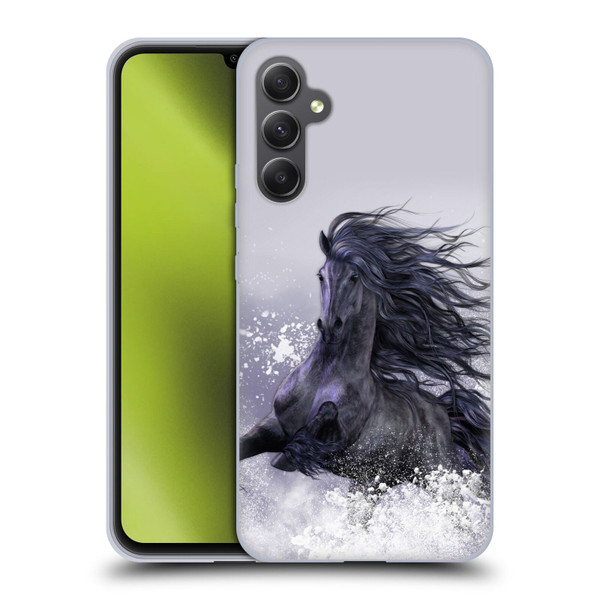 Laurie Prindle Western Stallion Winter Thunder Soft Gel Case for Samsung Galaxy A34 5G