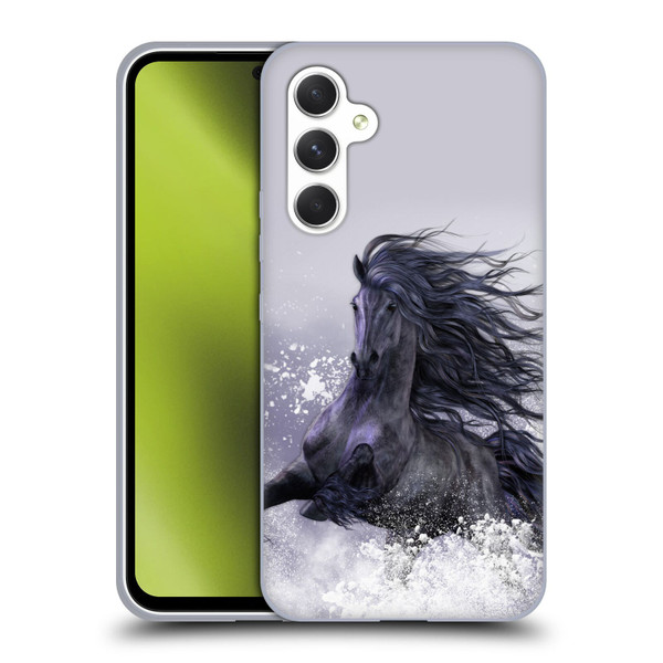 Laurie Prindle Western Stallion Winter Thunder Soft Gel Case for Samsung Galaxy A54 5G