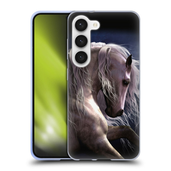 Laurie Prindle Western Stallion Night Silver Ghost II Soft Gel Case for Samsung Galaxy S23 5G