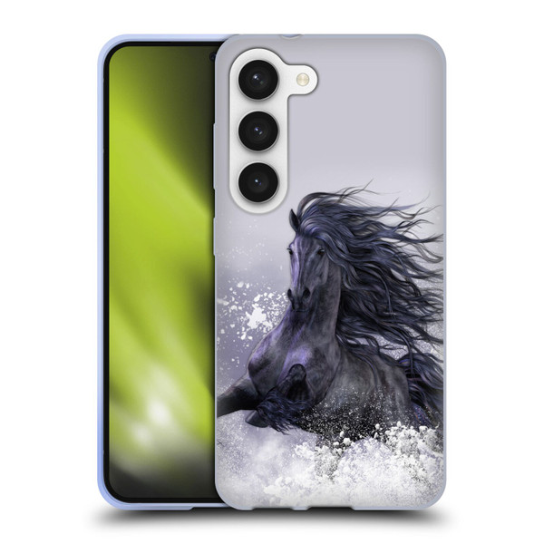 Laurie Prindle Western Stallion Winter Thunder Soft Gel Case for Samsung Galaxy S23 5G