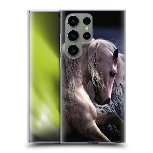 Laurie Prindle Western Stallion Night Silver Ghost II Soft Gel Case for Samsung Galaxy S23 Ultra 5G