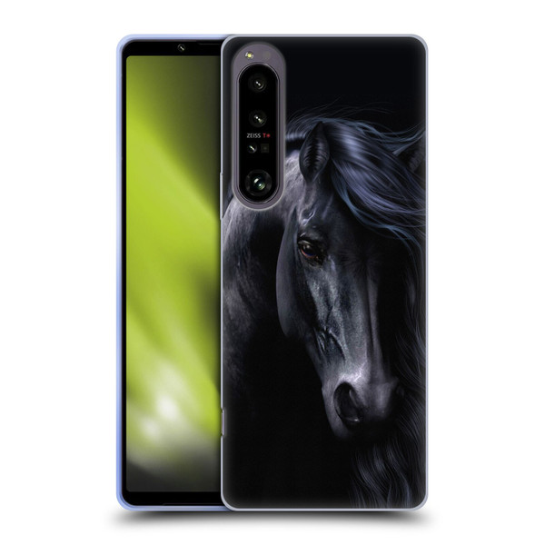 Laurie Prindle Western Stallion The Black Soft Gel Case for Sony Xperia 1 IV
