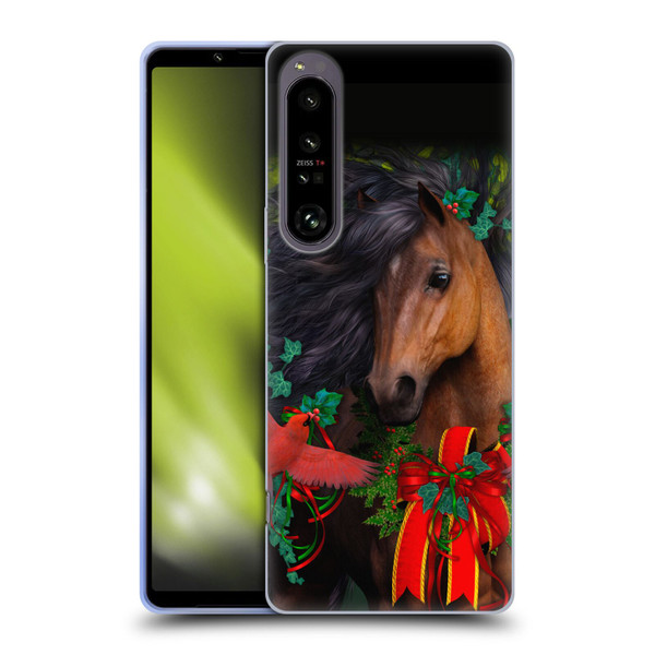 Laurie Prindle Western Stallion A Morgan Christmas Soft Gel Case for Sony Xperia 1 IV
