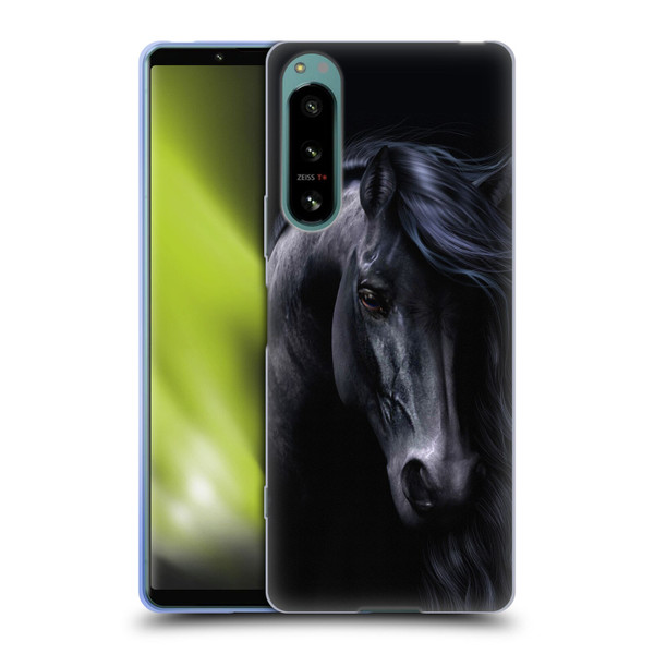 Laurie Prindle Western Stallion The Black Soft Gel Case for Sony Xperia 5 IV