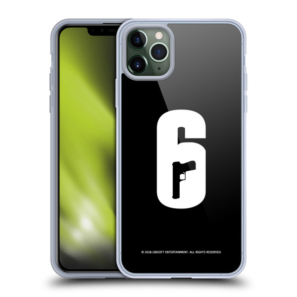 Tom Clancy's Rainbow Six Siege Logos Black And White Soft Gel Case for Apple iPhone 11 Pro Max