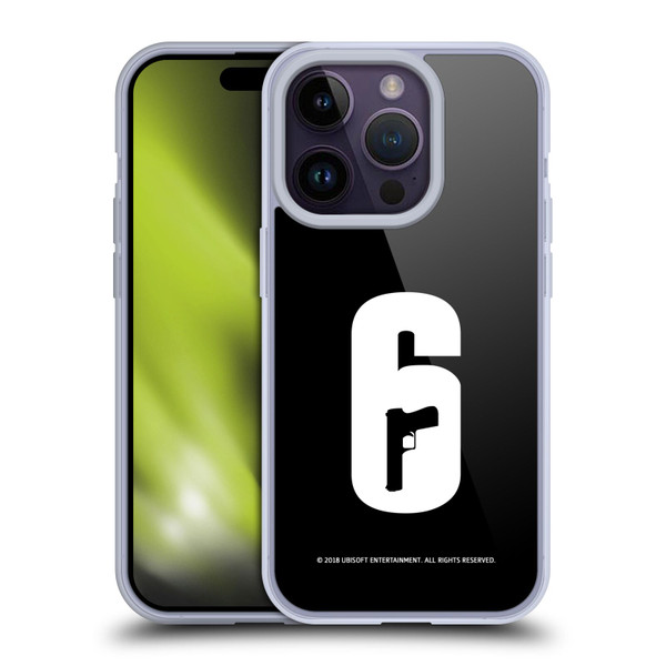 Tom Clancy's Rainbow Six Siege Logos Black And White Soft Gel Case for Apple iPhone 14 Pro