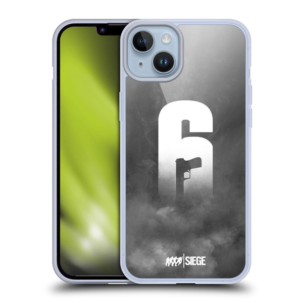 Tom Clancy's Rainbow Six Siege Logo Art Smoke Soft Gel Case for Apple iPhone 14 Plus