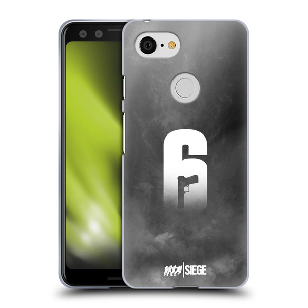 Tom Clancy's Rainbow Six Siege Logo Art Smoke Soft Gel Case for Google Pixel 3