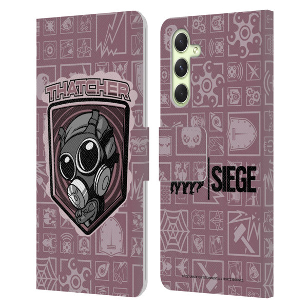 Tom Clancy's Rainbow Six Siege Chibi Operators Thatcher Leather Book Wallet Case Cover For Samsung Galaxy A54 5G