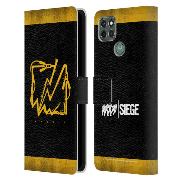 Tom Clancy's Rainbow Six Siege Icons Bandit Leather Book Wallet Case Cover For Motorola Moto G9 Power