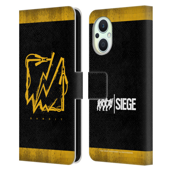 Tom Clancy's Rainbow Six Siege Icons Bandit Leather Book Wallet Case Cover For OPPO Reno8 Lite