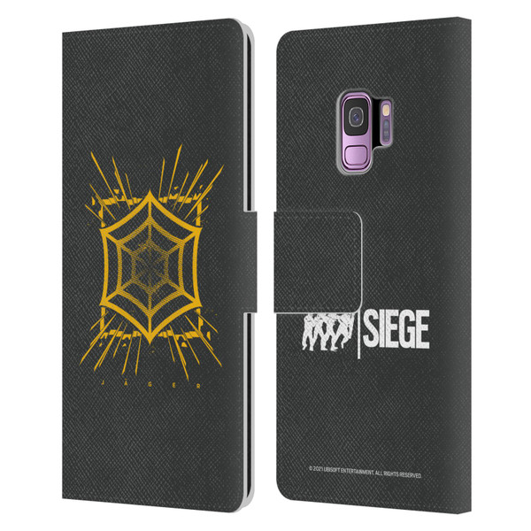 Tom Clancy's Rainbow Six Siege Icons Jager Leather Book Wallet Case Cover For Samsung Galaxy S9