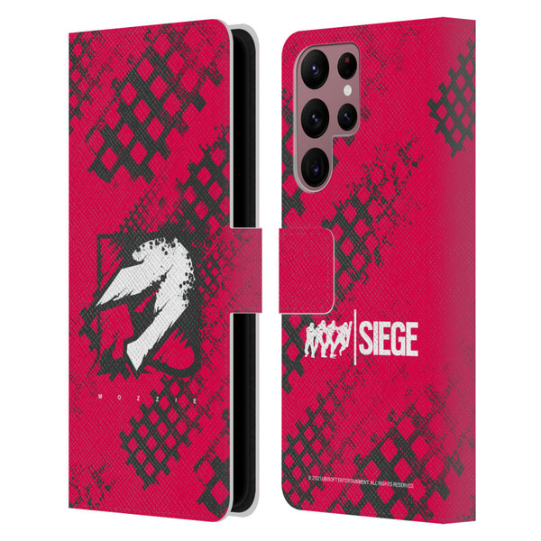Tom Clancy's Rainbow Six Siege Icons Mozzie Leather Book Wallet Case Cover For Samsung Galaxy S22 Ultra 5G