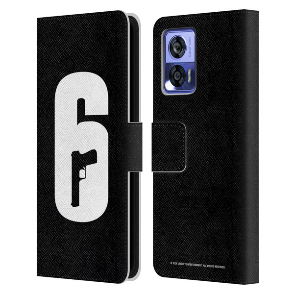 Tom Clancy's Rainbow Six Siege Logos Black And White Leather Book Wallet Case Cover For Motorola Edge 30 Neo 5G