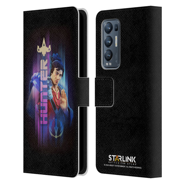 Starlink Battle for Atlas Character Art Hunter Hakka Leather Book Wallet Case Cover For OPPO Find X3 Neo / Reno5 Pro+ 5G