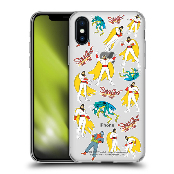 Space Ghost Coast to Coast Graphics Icons Soft Gel Case for Apple iPhone X / iPhone XS