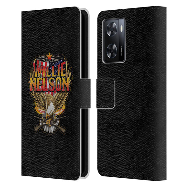 Willie Nelson Grunge Eagle Leather Book Wallet Case Cover For OPPO A57s