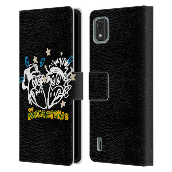 The Black Crowes Graphics Heads Leather Book Wallet Case Cover For Nokia C2 2nd Edition