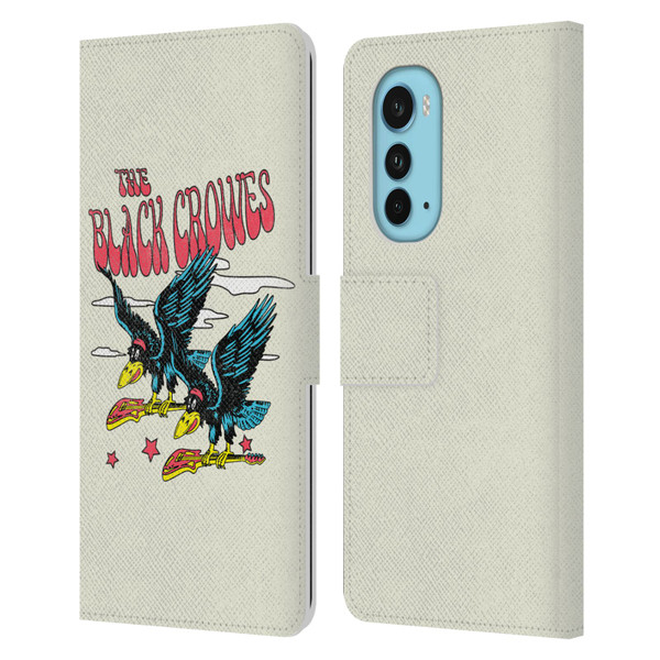 The Black Crowes Graphics Flying Guitars Leather Book Wallet Case Cover For Motorola Edge (2022)
