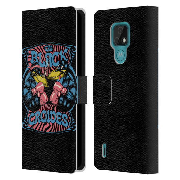 The Black Crowes Graphics Boxing Leather Book Wallet Case Cover For Motorola Moto E7