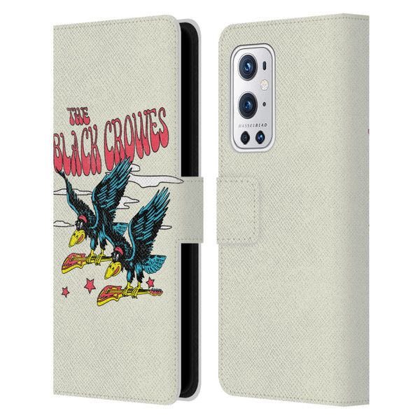 The Black Crowes Graphics Flying Guitars Leather Book Wallet Case Cover For OnePlus 9 Pro