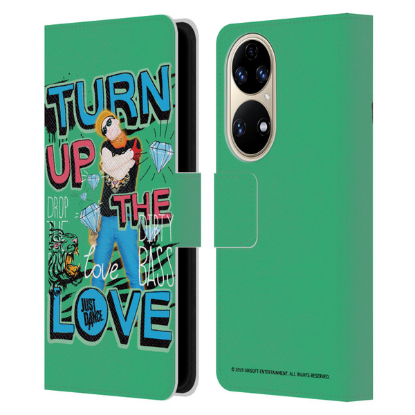 Just Dance Artwork Compositions Drop The Beat Leather Book Wallet Case Cover For Huawei P50