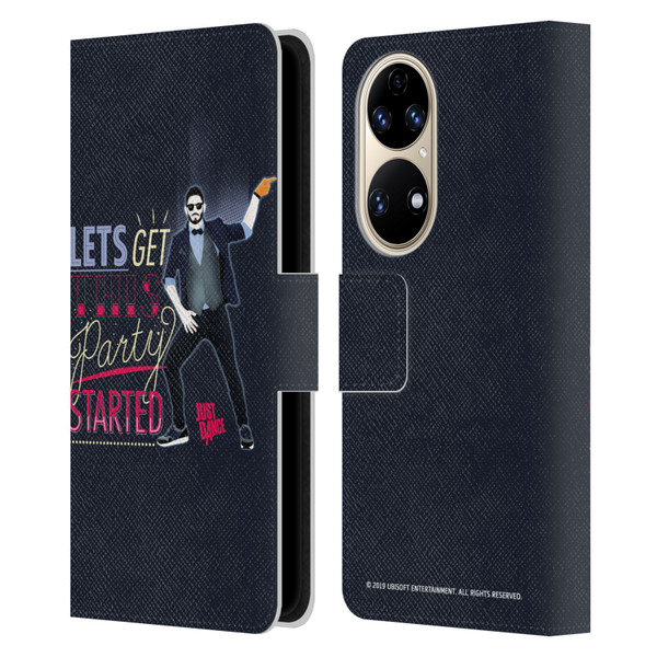 Just Dance Artwork Compositions Party Started Leather Book Wallet Case Cover For Huawei P50