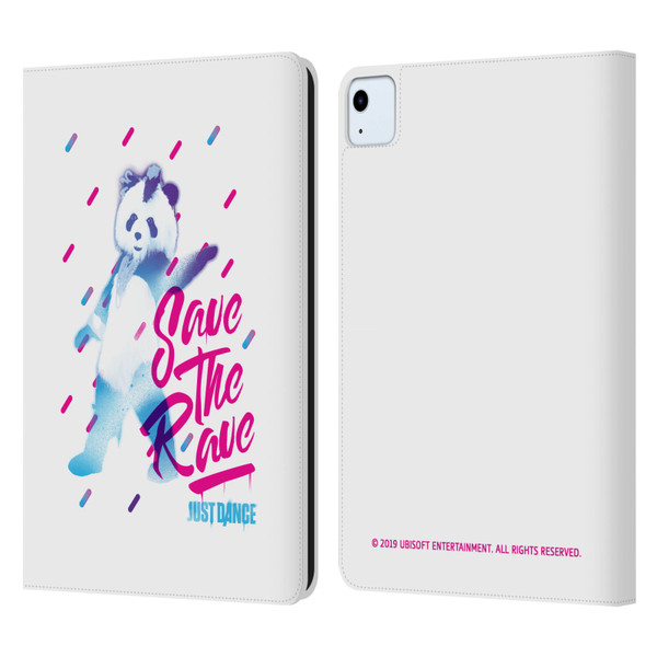 Just Dance Artwork Compositions Save The Rave Leather Book Wallet Case Cover For Apple iPad Air 2020 / 2022